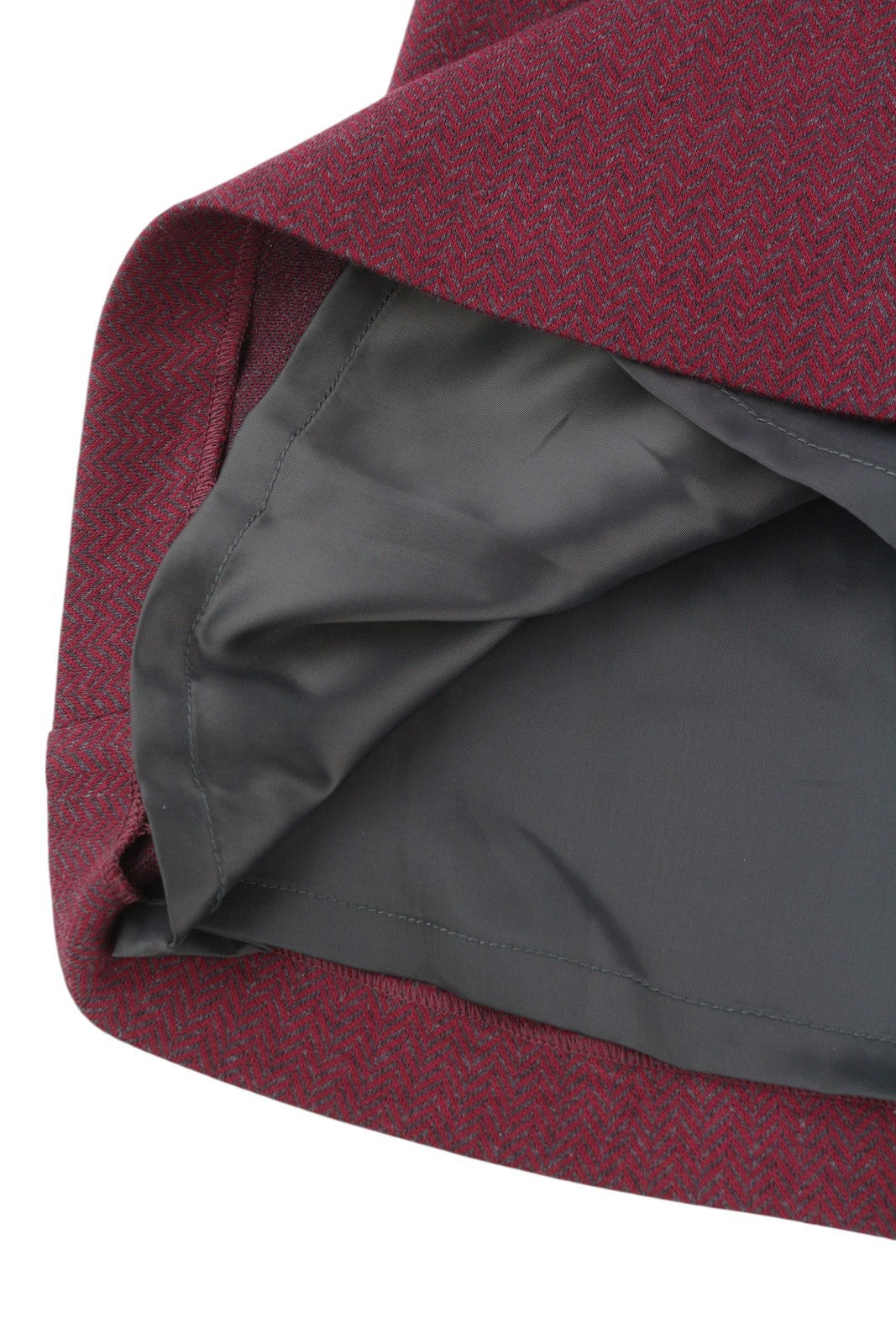 GANT Herringbone Jersey Women Skirt EU36 Burgundy Pockets Lined Zipper Mini