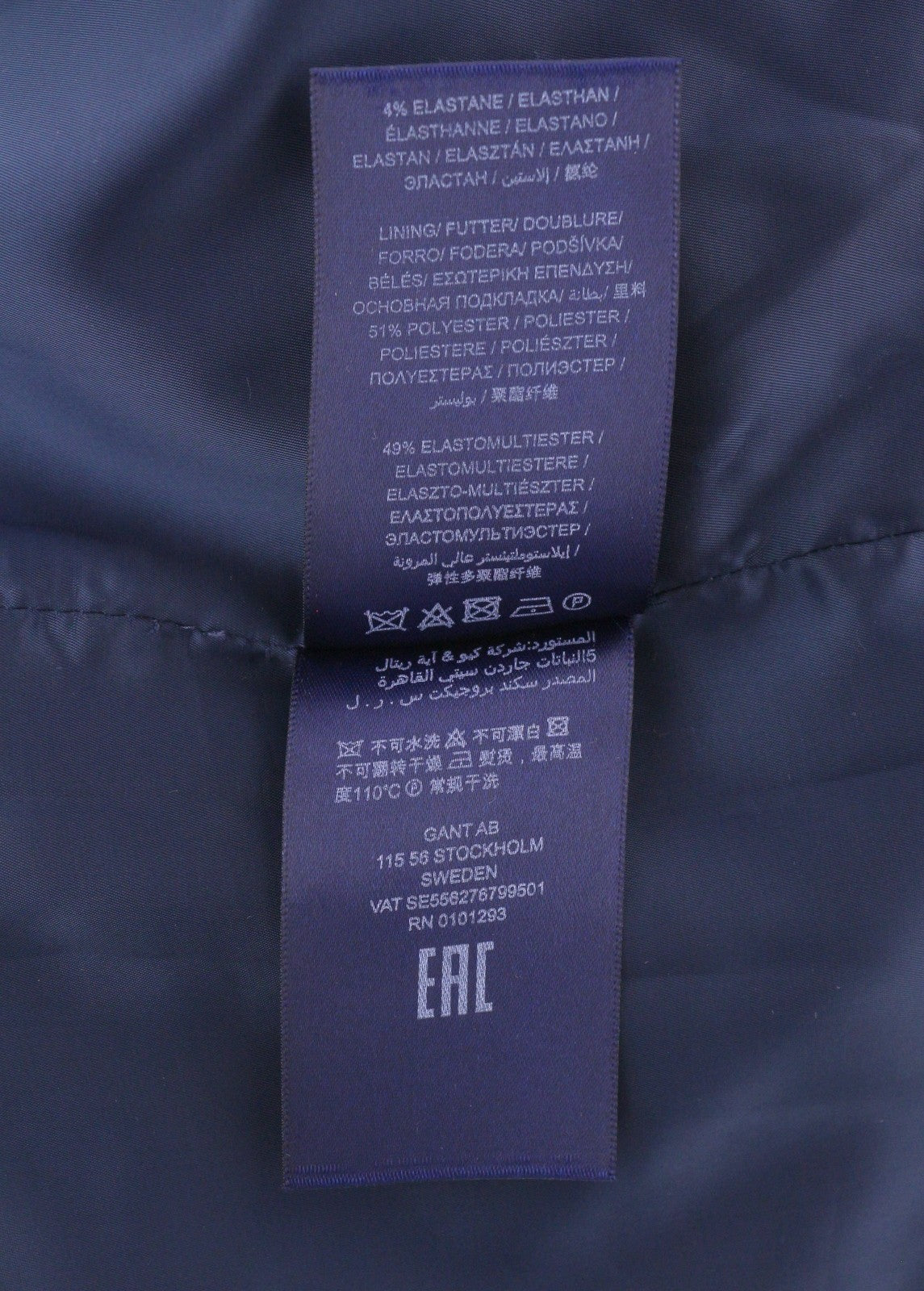 GANT Hopsack Stretch maža moteriška suknelė EU34 vilnos mišinio 3/4 rankovėmis iki kelių 