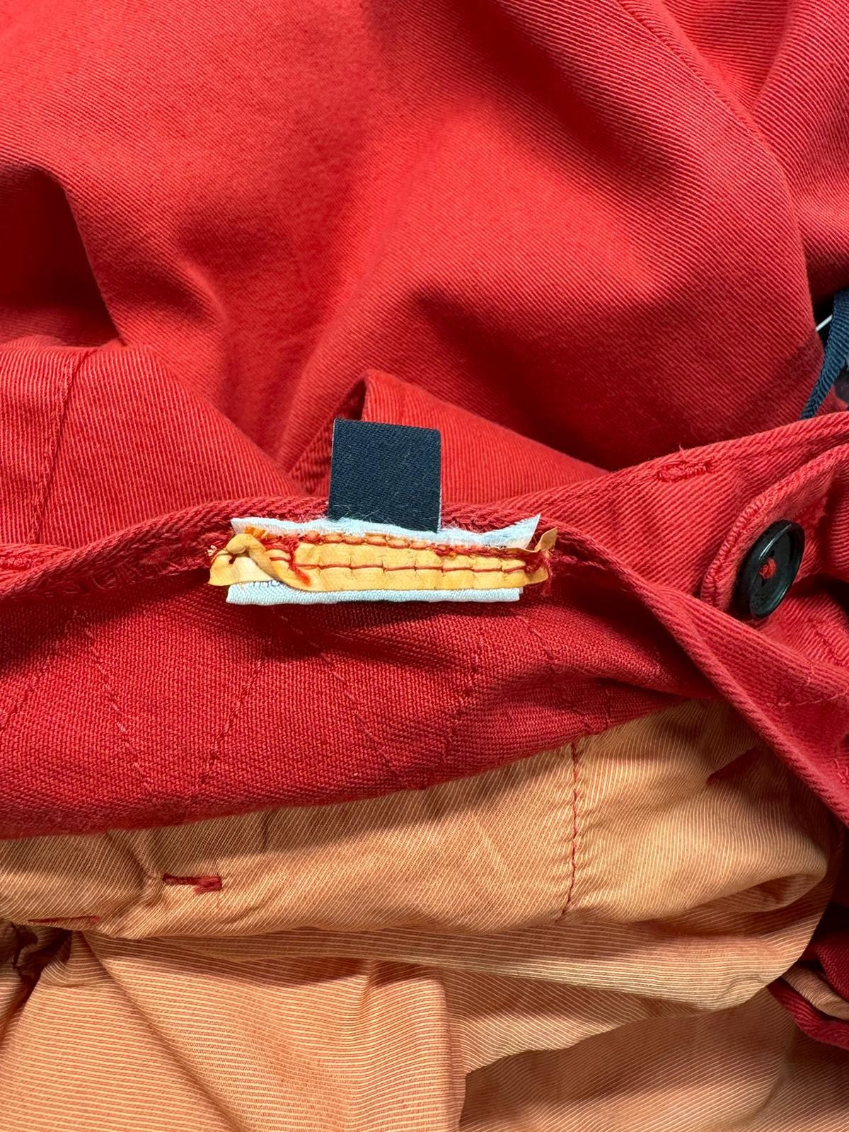 TOMMY HILFIGER Twill Stretch Men Trousers W32 Chino Pleated Slim Fit Zip Fly Red