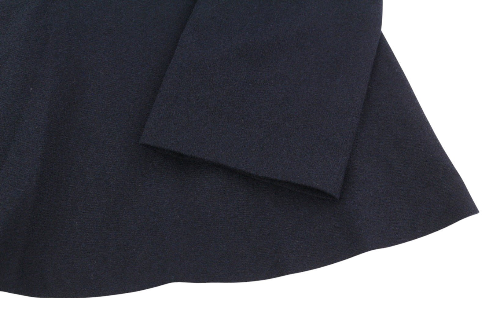 GANT Flannel Flare Women Dress EU38 Blue Wool Blend Round Neck 3/4 Sleeved Mini