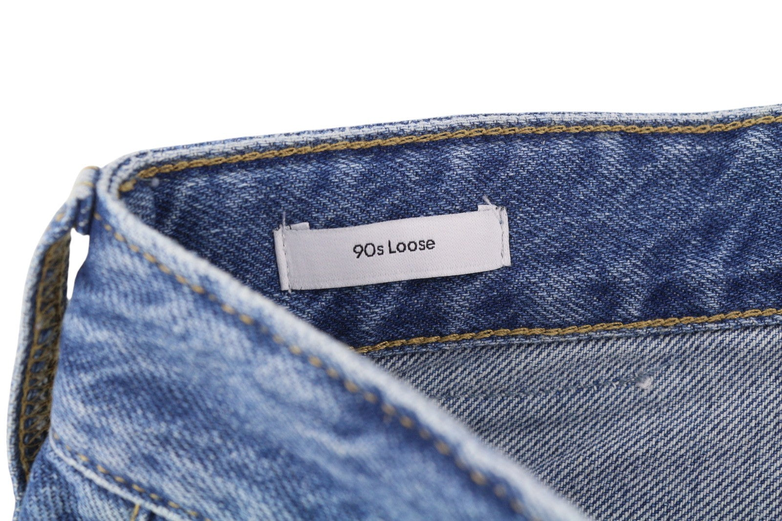 CALVIN KLEIN 90's Loose Cargo Men Jeans W33 Denim Blue Regular Fit Zip Fly Logo