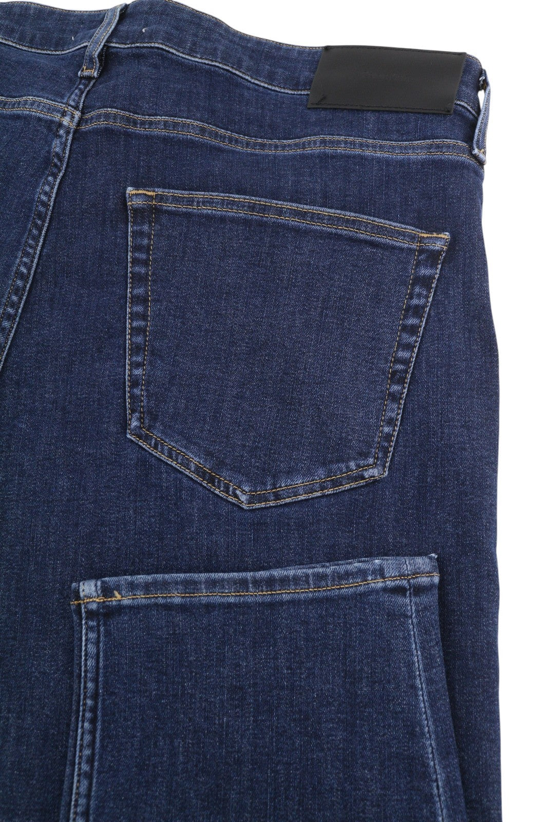 CALVIN KLEIN Tapered Dark Blue Men Jeans W38/L32 Stretchy Zip Fly Pockets Denim