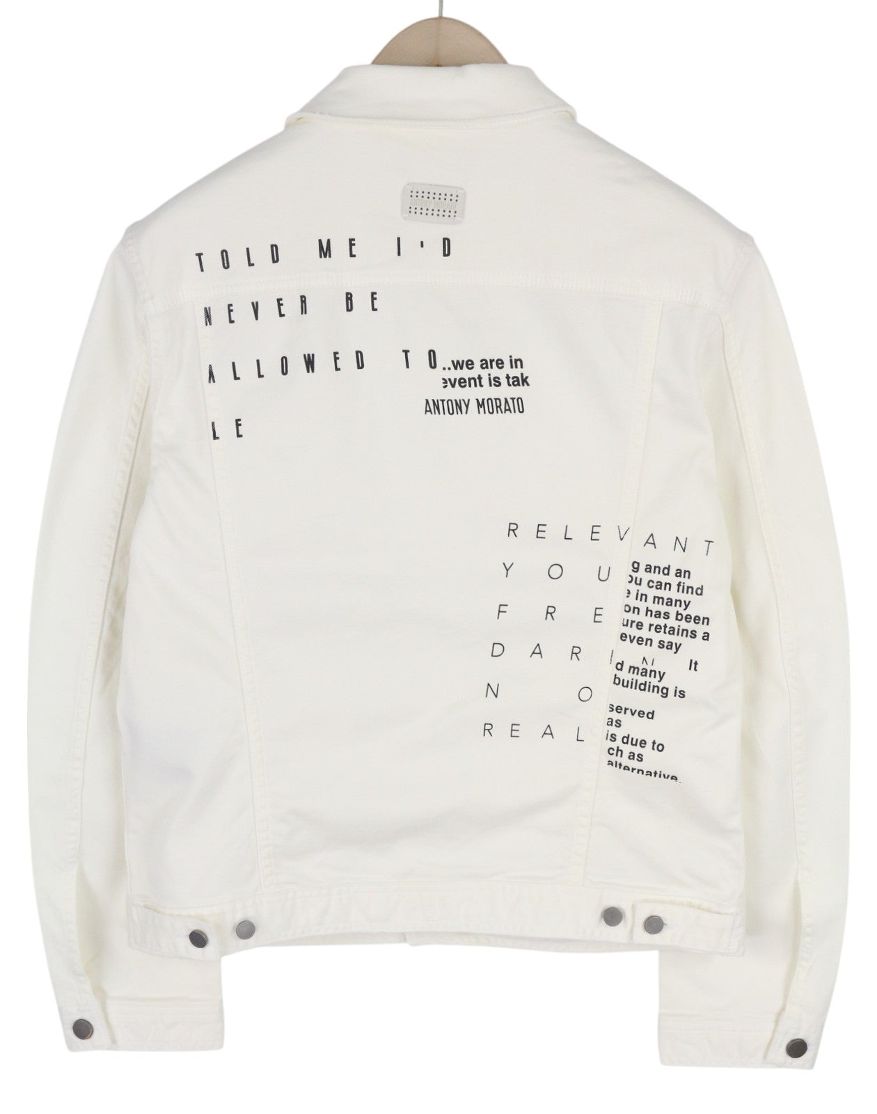 ANTONY MORATO Men Jacket L Denim White Trucker Button-Up Unlined Unisex