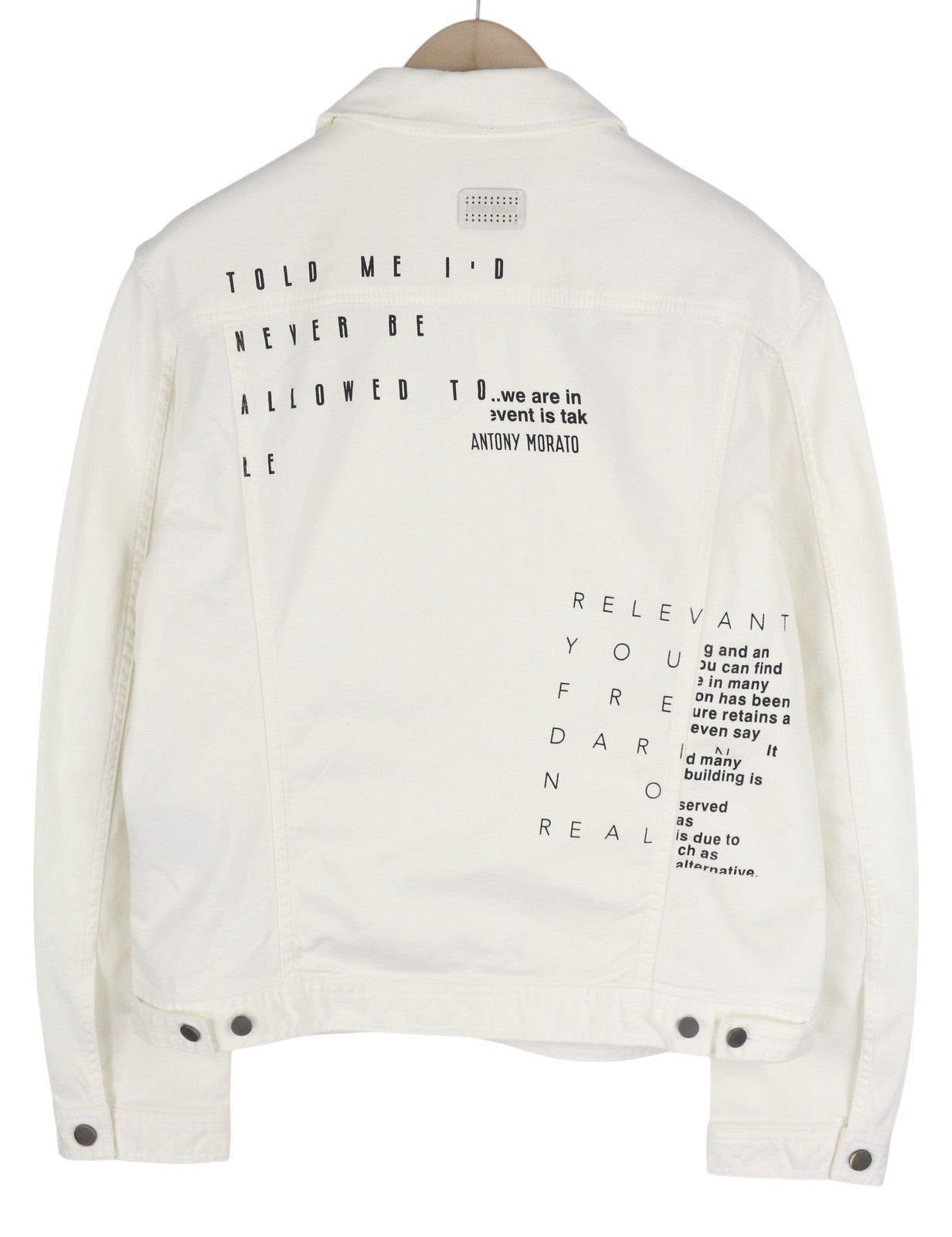 ANTONY MORATO Men Jacket XL Denim White Trucker Button-Up Unlined Unisex