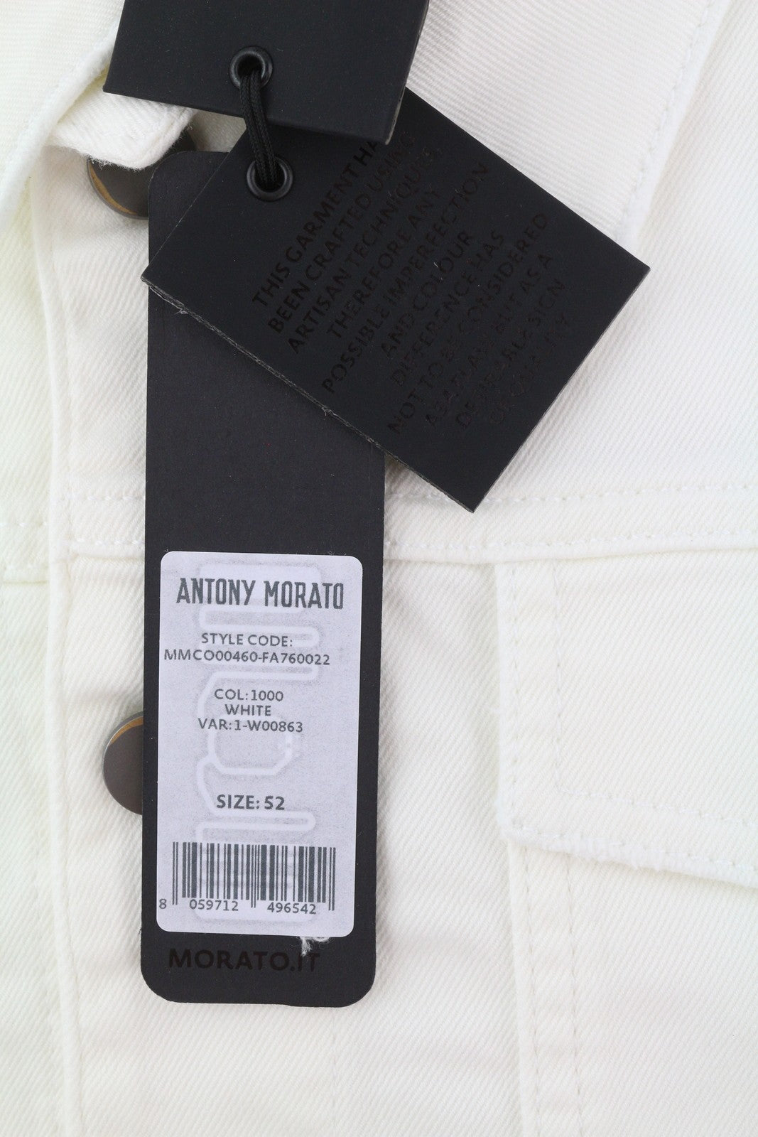 ANTONY MORATO Men Jacket XL Denim White Trucker Button-Up Unlined Unisex
