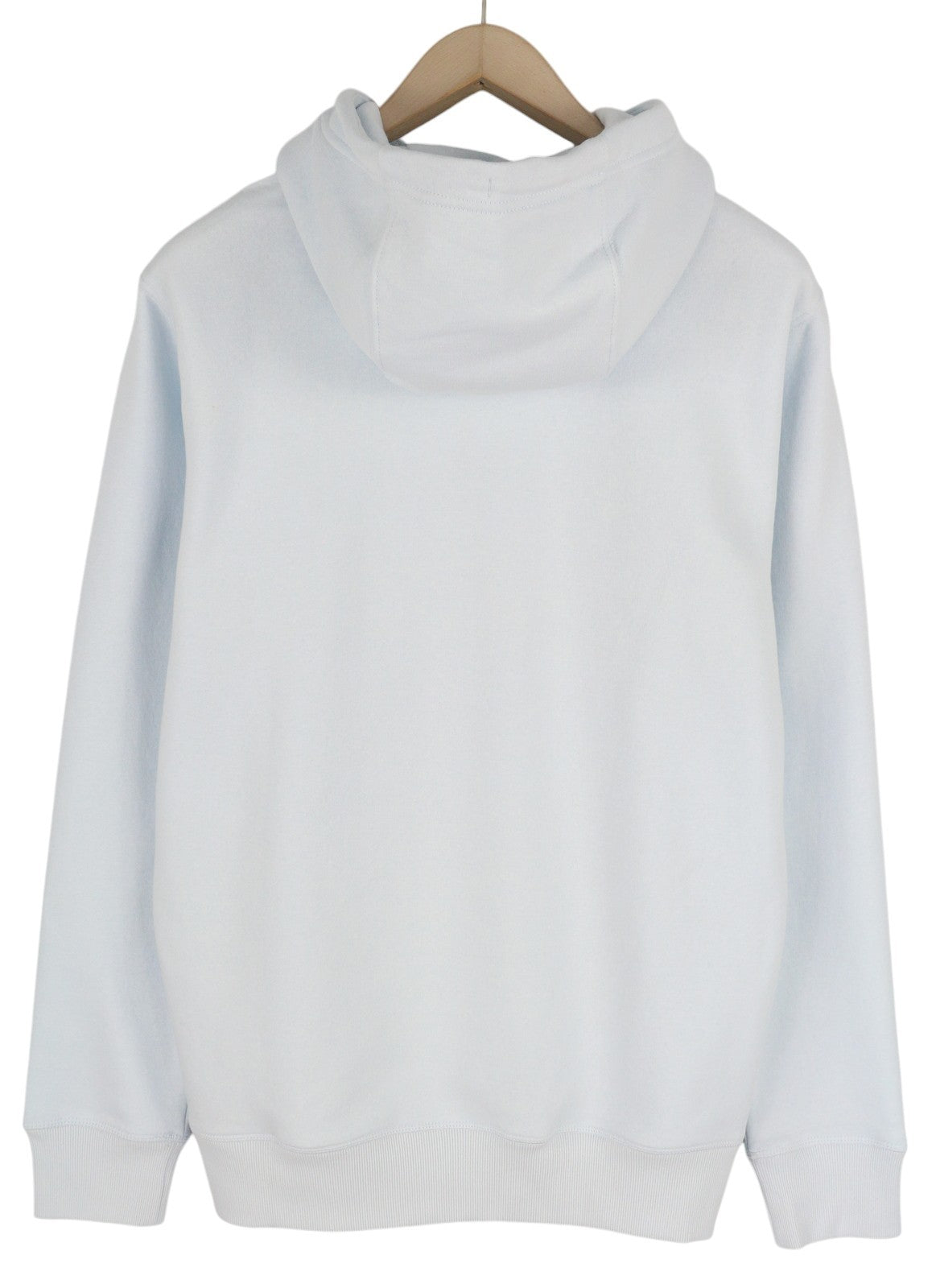 TOMMY HILFIGER Men Hoodie L Light Blue Kangaroo Pocket Hooded Logos Pullover