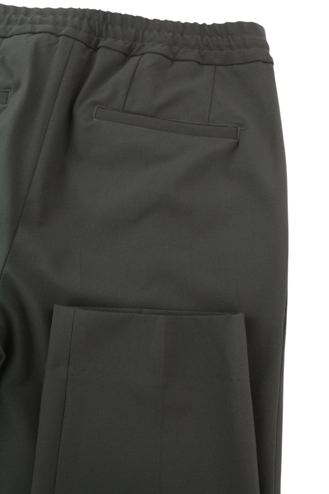 TOMMY HILFIGER THFlex Men Trousers W31 Khaki Plain Pleated Elastic Waist Slim