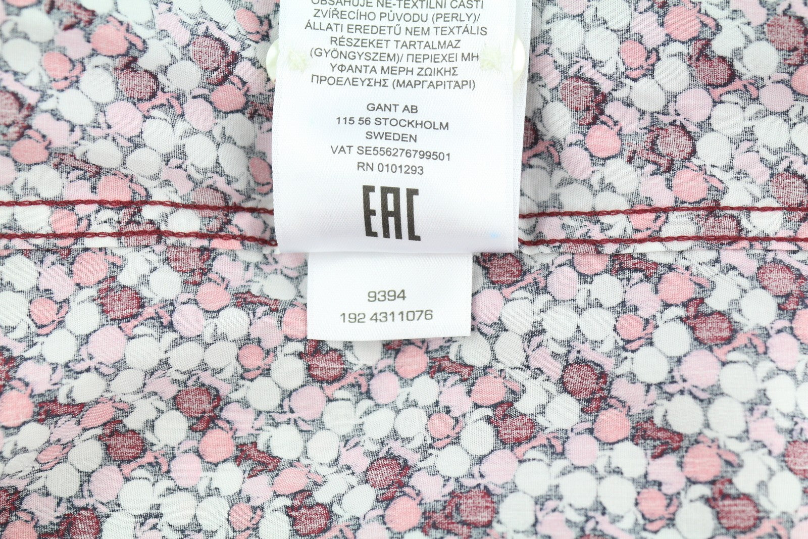 GANT Autunm Print Stretch Women Shirt EU34 Casual Patterned Button-Up Spread