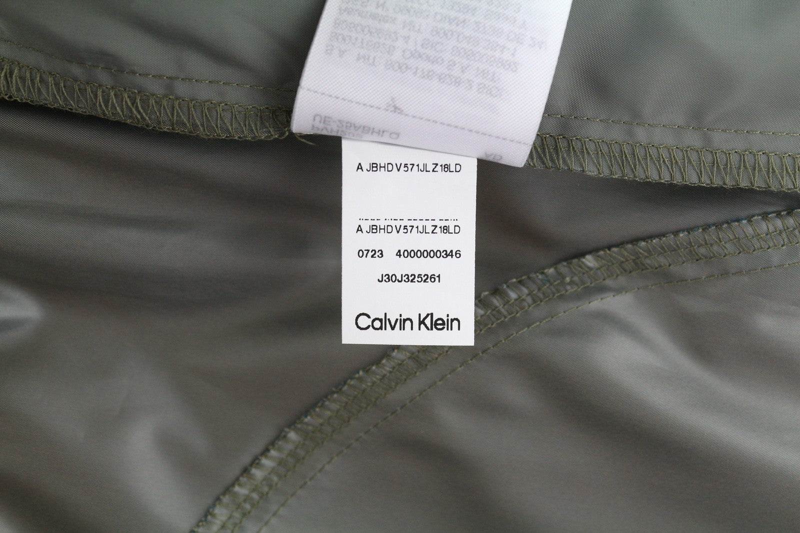 CALVIN KLEIN Men Trousers S Grey Elastic Waist Shiny Look Thin Track Zip Cargo