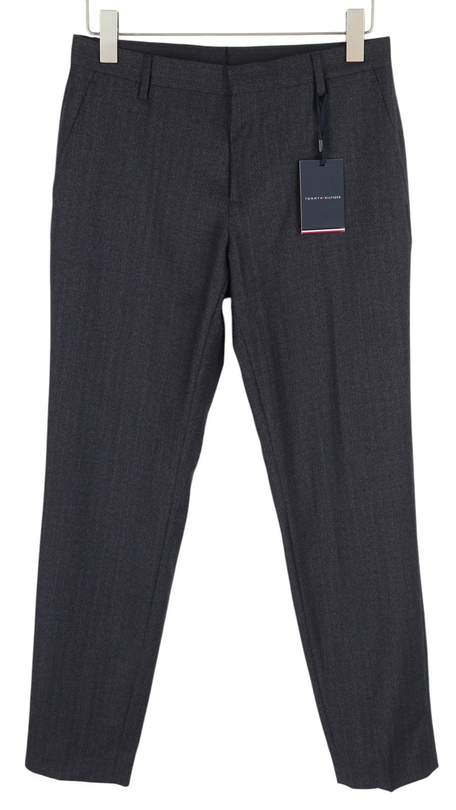 TOMMY HILFIGER x Lardini Men Trousers W31 Blue Slim Fit Textured Wool RRP€179