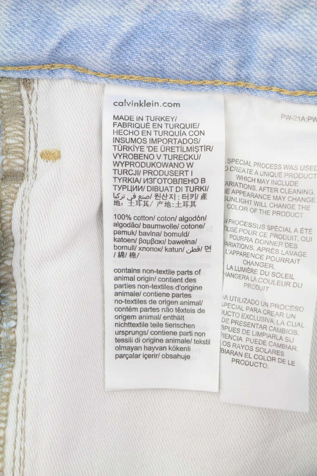 CALVIN KLEIN 90s Loose Pleated Men Jeans W29 Washed Blue Wide Leg Zip RRP$272