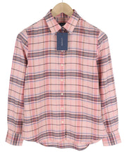 GANT Check Twill Women Shirt EU34 Casual Flannel Button-Up Spread Neck Pink