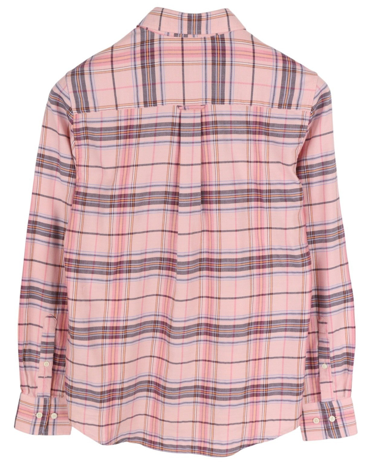 GANT Check Twill Women Shirt EU34 Casual Flannel Button-Up Spread Neck Pink