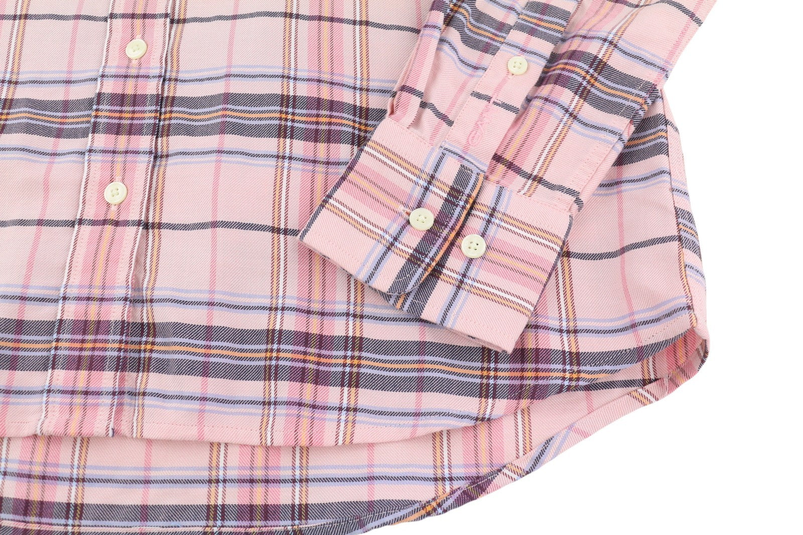GANT Check Twill Women Shirt EU34 Casual Flannel Button-Up Spread Neck Pink