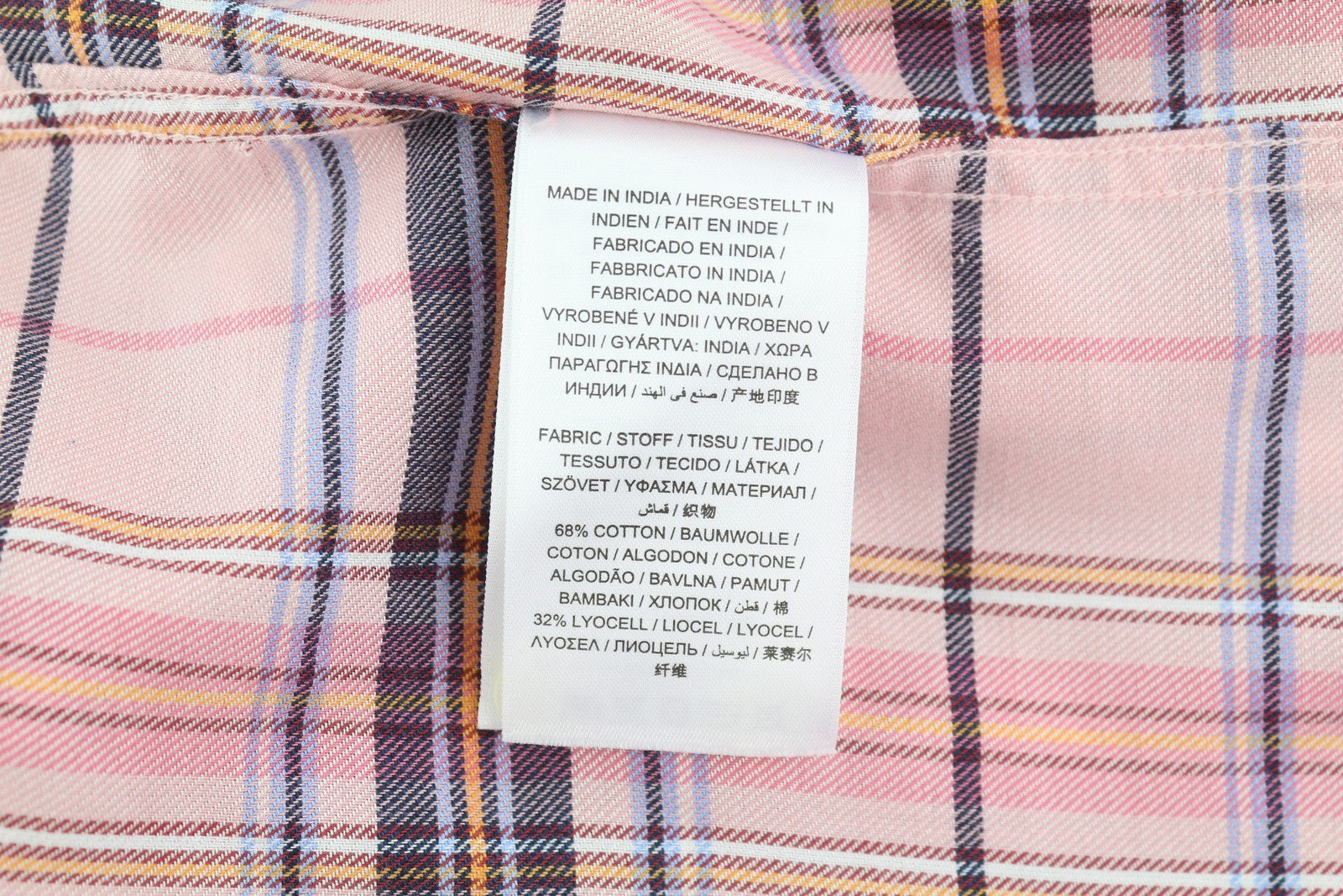 GANT Check Twill Women Shirt EU34 Casual Flannel Button-Up Spread Neck Pink
