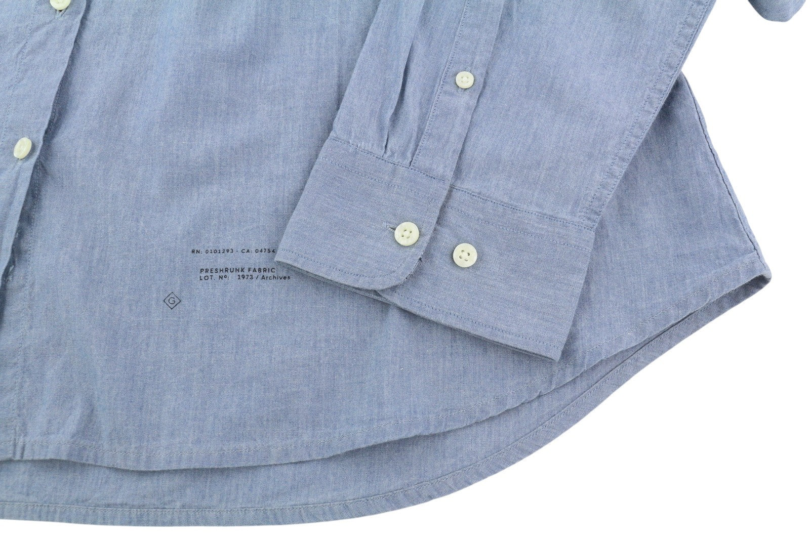 GANT Rugger Chambray Smille Women Shirt L Blue Belted Button-Down Long Sleeve