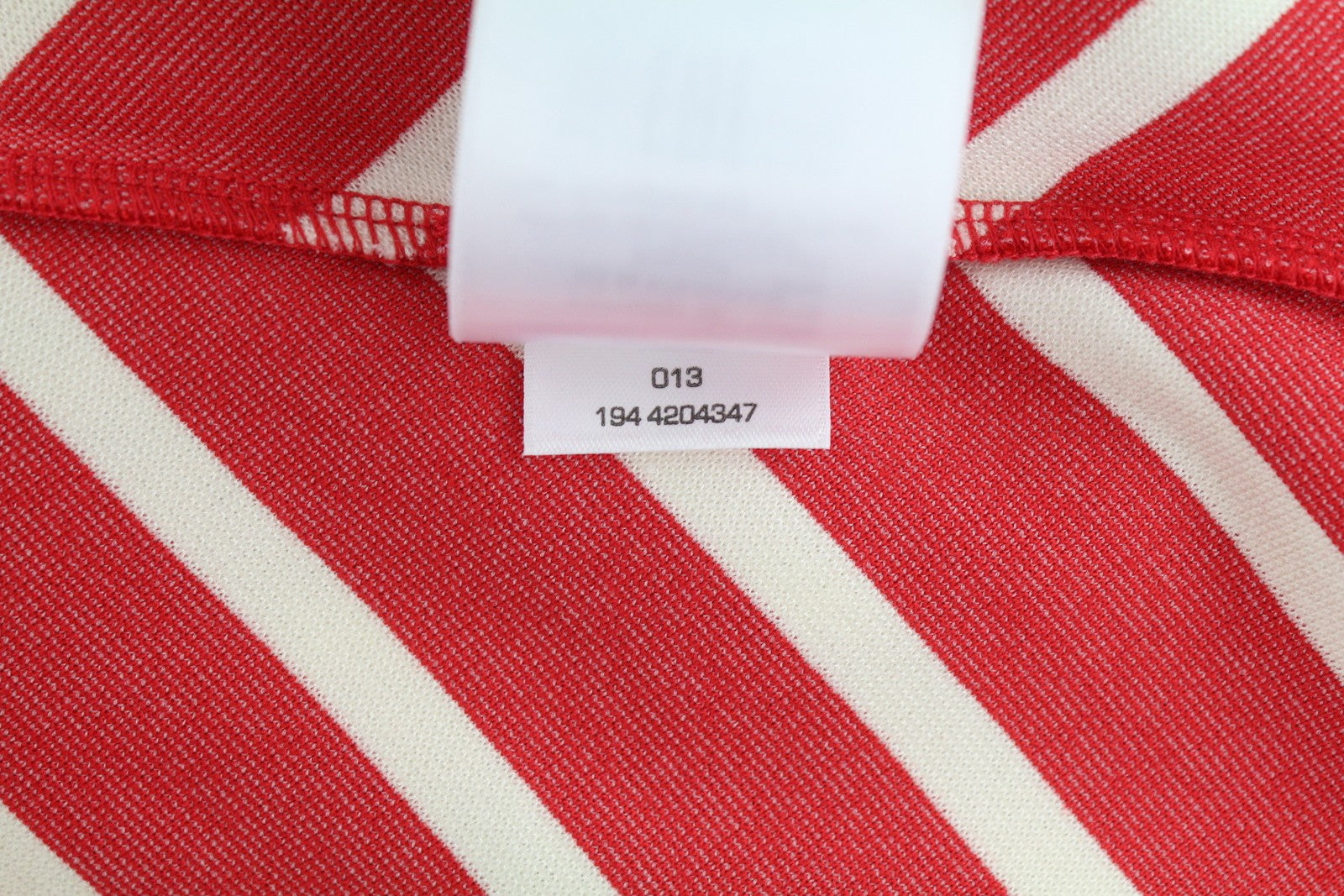 GANT Striped Women Dress S Red Round Neck 3/4 Sleeves Jersey Logo Knee-Length