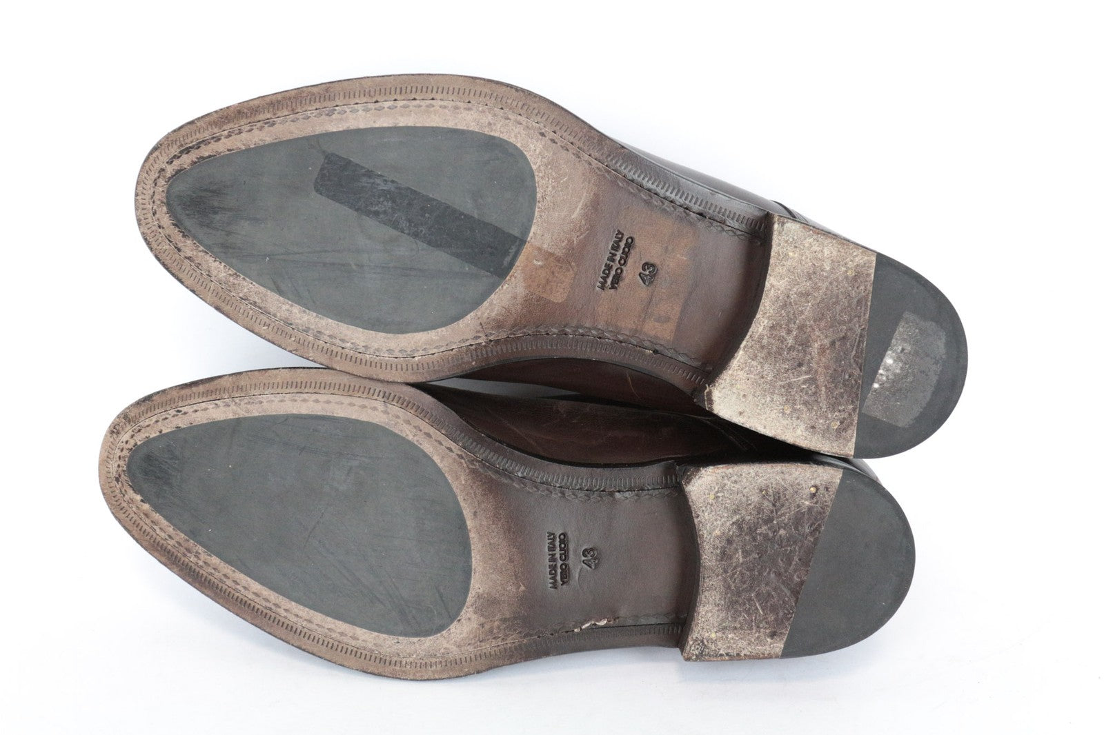 SUITSUPPLY Men's Shoes EU43/UK9 Brown Calf Leather Derby Lace-Up Dress Style