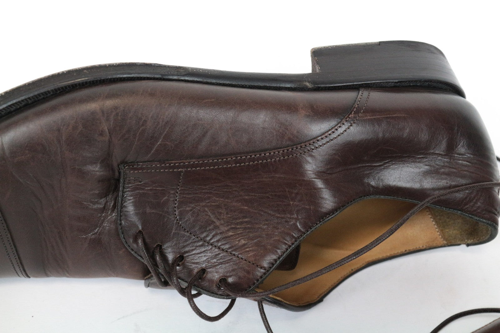 SUITSUPPLY Men's Shoes EU43/UK9 Brown Calf Leather Derby Lace-Up Dress Style