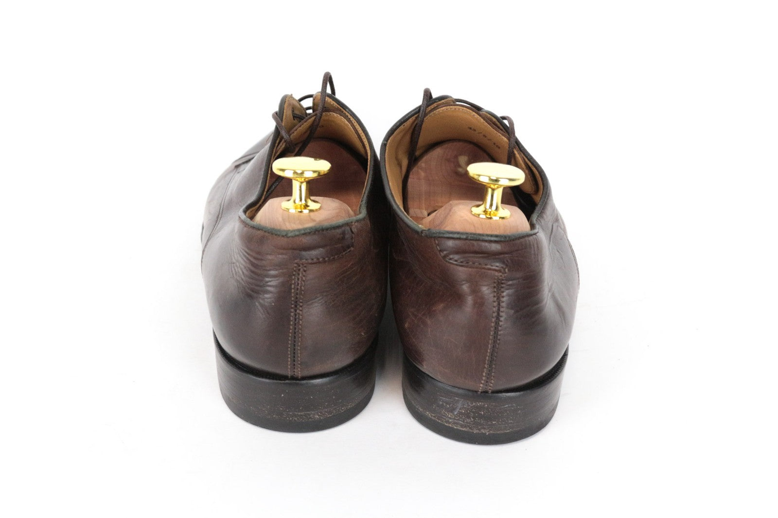 SUITSUPPLY Men's Shoes EU43/UK9 Brown Calf Leather Derby Lace-Up Dress Style