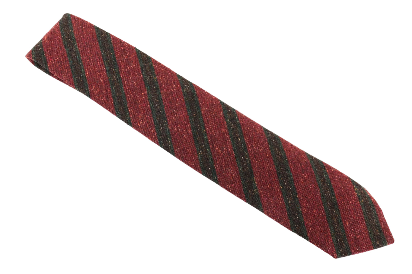 SUITSUPPLY Men's Tie ~150 x 8 cm Red Silk Wool Blend Pointed-End Striped Neck