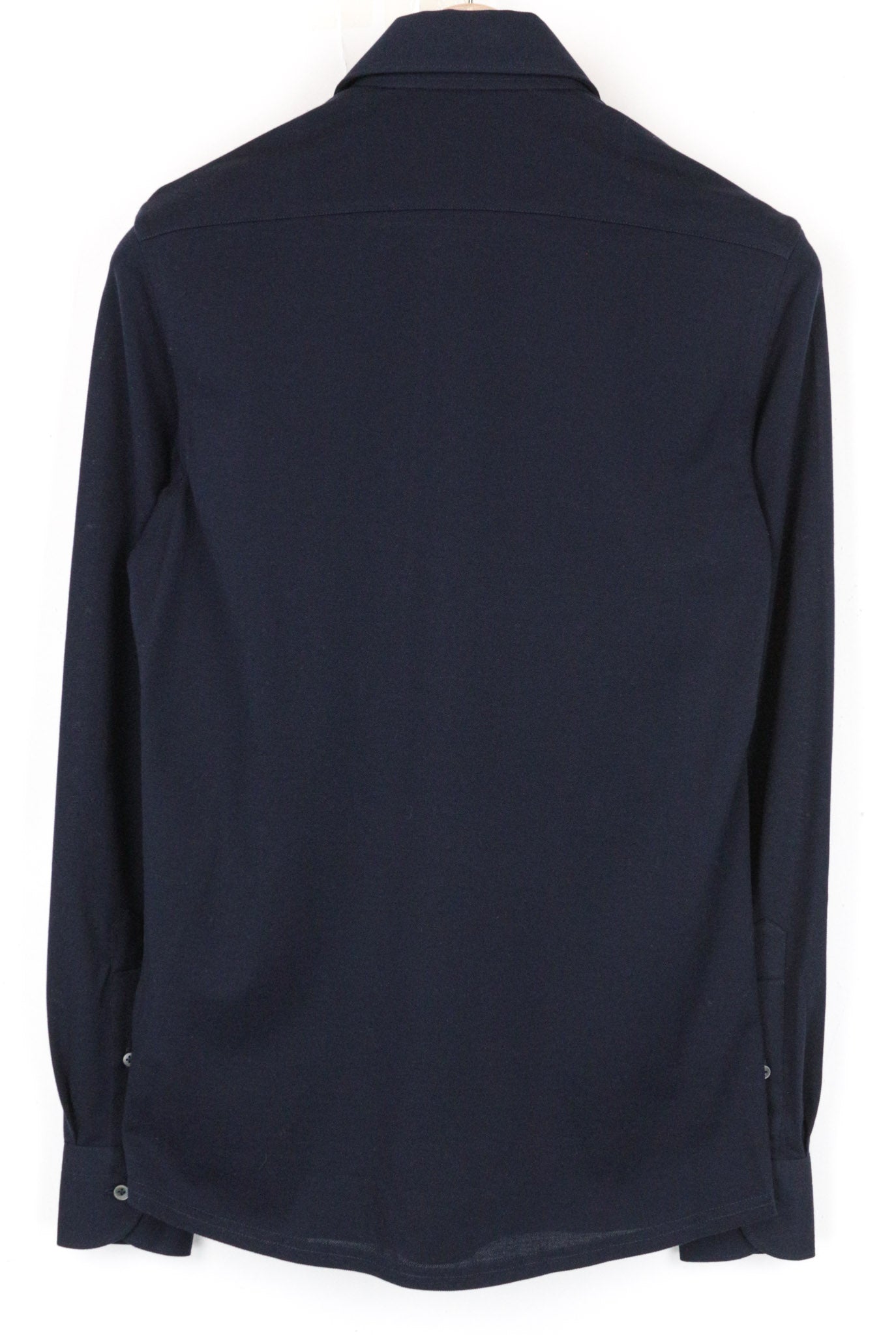 SUITSUPPLY Men's Formal Shirt 35/36/13.5/14 Navy Blue Extra Slim Cotton Polo