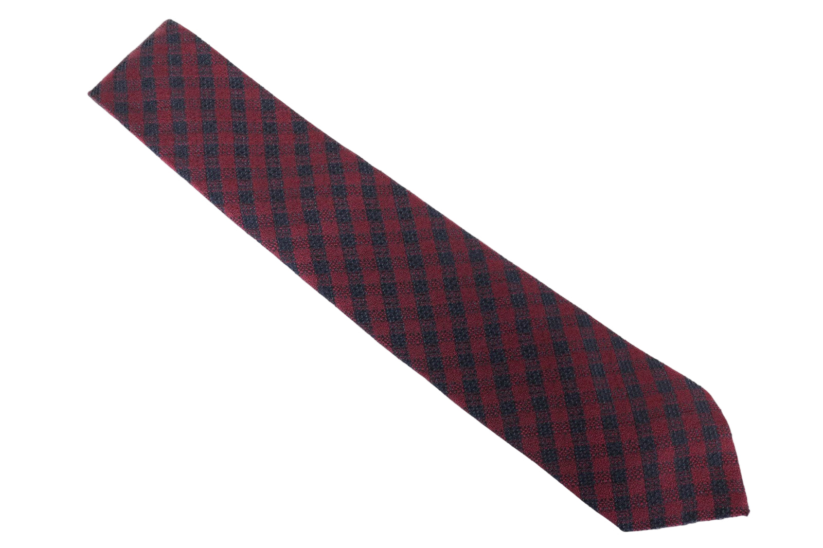 SUITSUPPLY Men's Tie ~150 x 8 cm Red Pure Silk Pointed-End Checked Formal