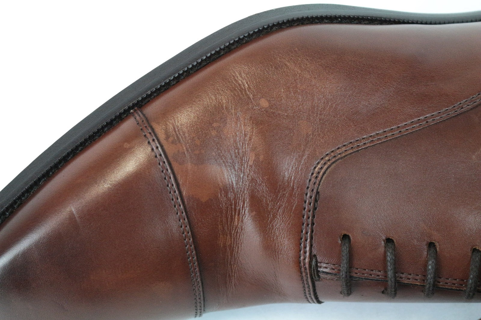 SUITSUPPLY Men's Oxford Shoes EU44.5/UK10.5 Lace-Up Brown Leather Dresswear