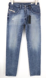 DIESEL D-Bazer 0870H Men's Jeans W28/L32 Washed Blue Taper Fit Cotton Stretch