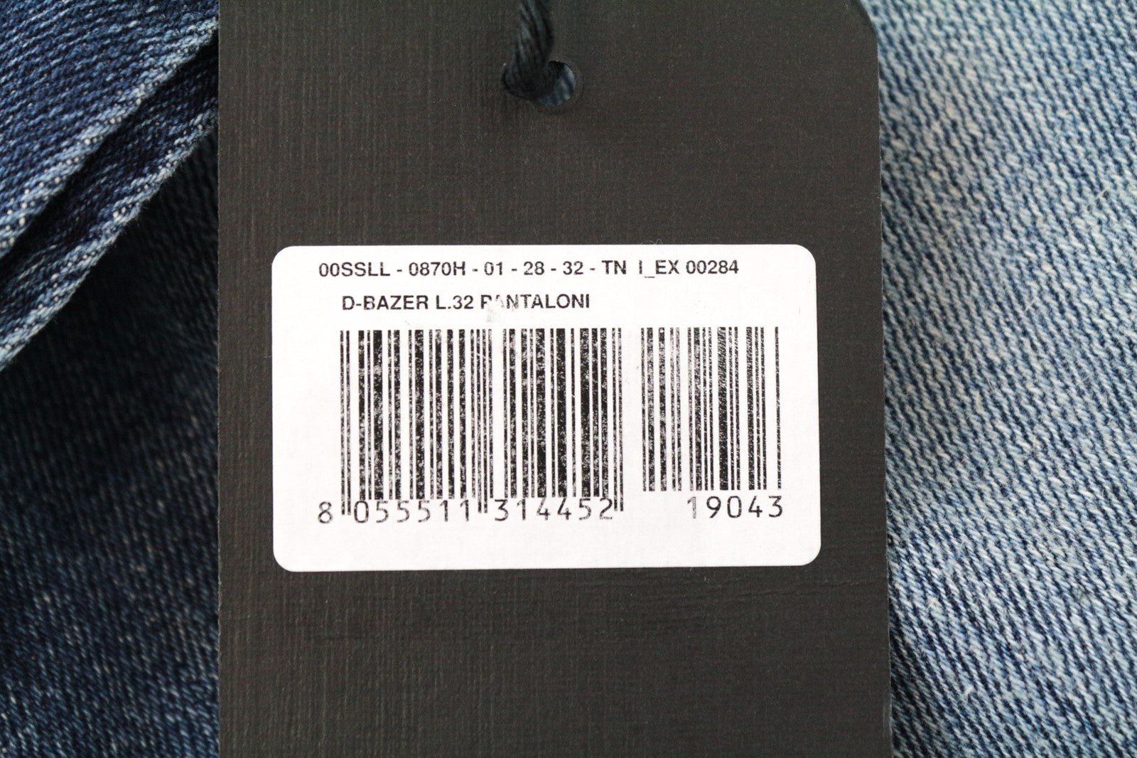 DIESEL D-Bazer 0870H Men's Jeans W28/L32 Washed Blue Taper Fit Cotton Stretch