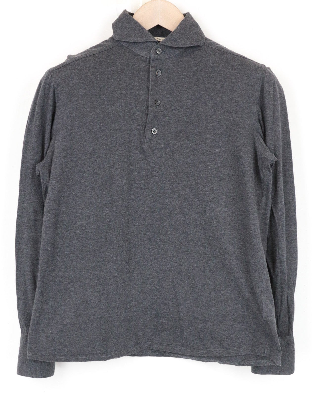 SUITSUPPLY Men's Shirt 37/38 Grey Spread Extra Slim Egyptian Cotton Style