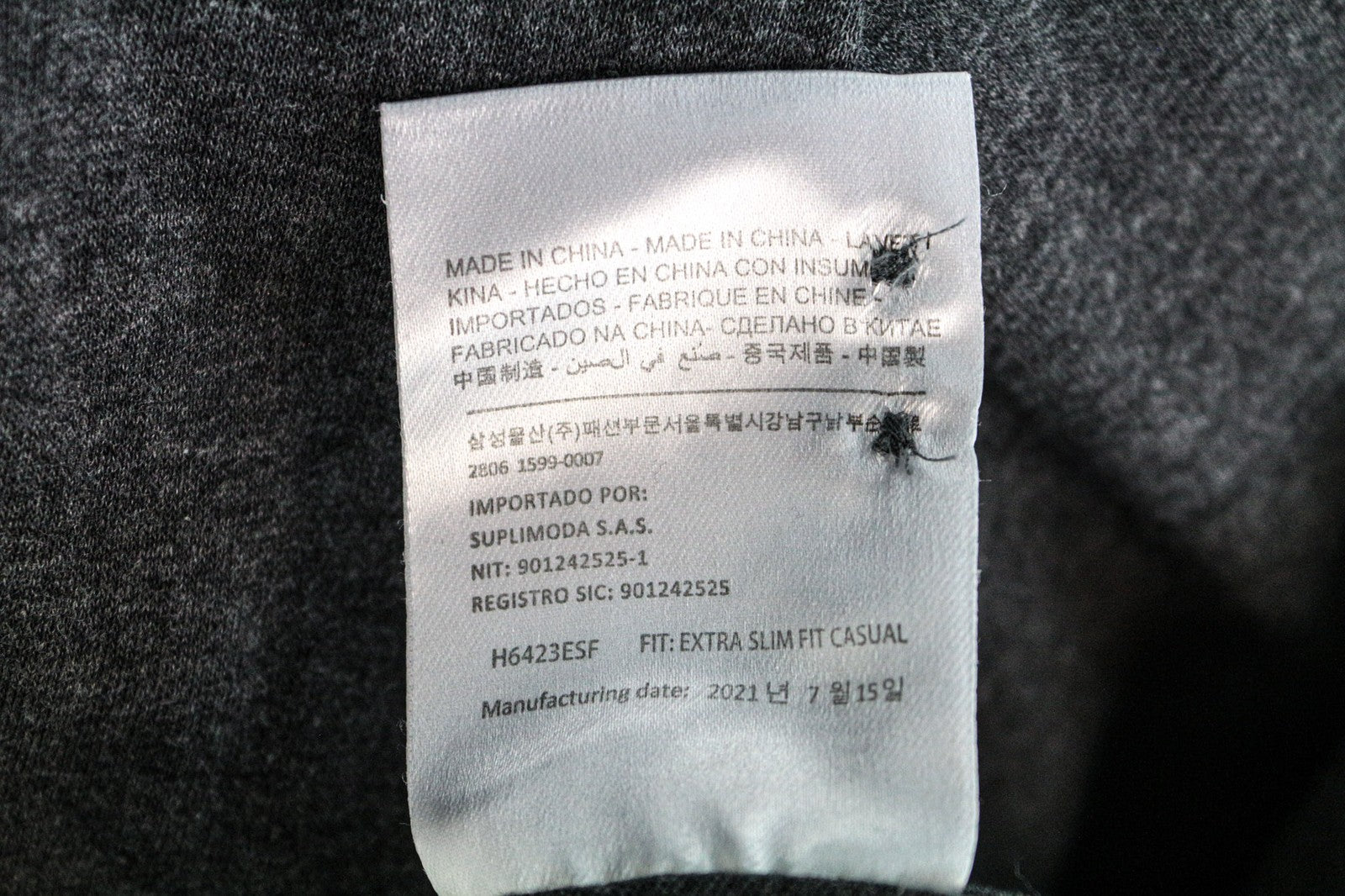 SUITSUPPLY Men's Shirt 37/38 Grey Spread Extra Slim Egyptian Cotton Style