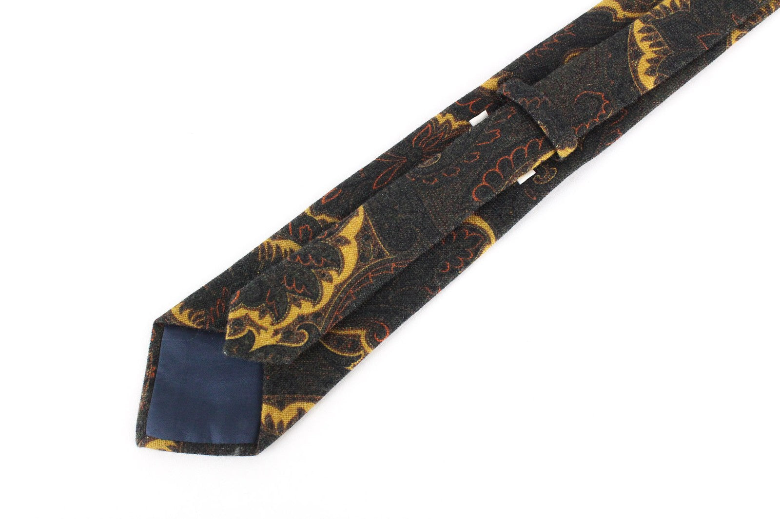 SUITSUPPLY Men's Tie ~150x8 Dark Green Wool Patterned Classic Formal Necktie