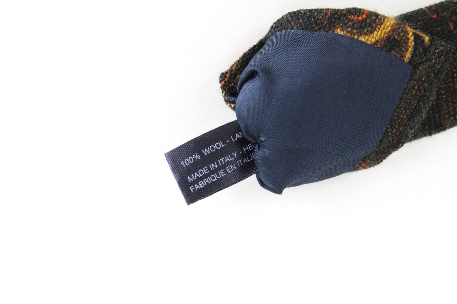 SUITSUPPLY Men's Tie ~150x8 Dark Green Wool Patterned Classic Formal Necktie