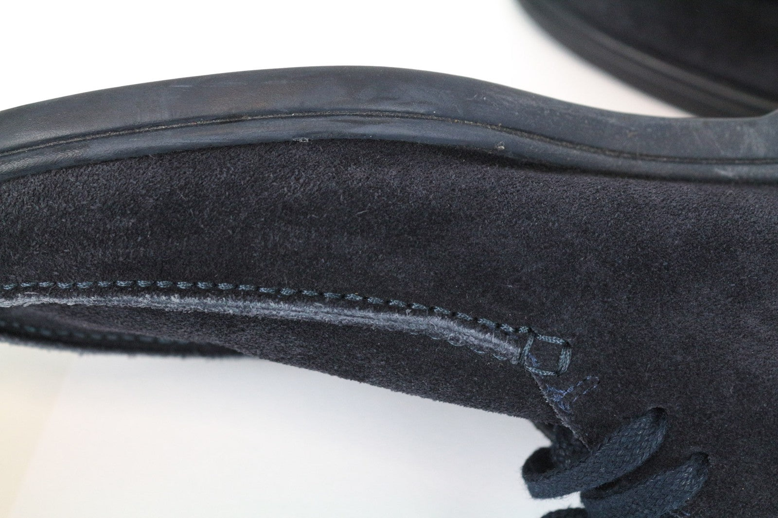 SUITSUPPLY Men's Shoes EU43 Navy Chukka High Top Lace-Up Suede Casual Look