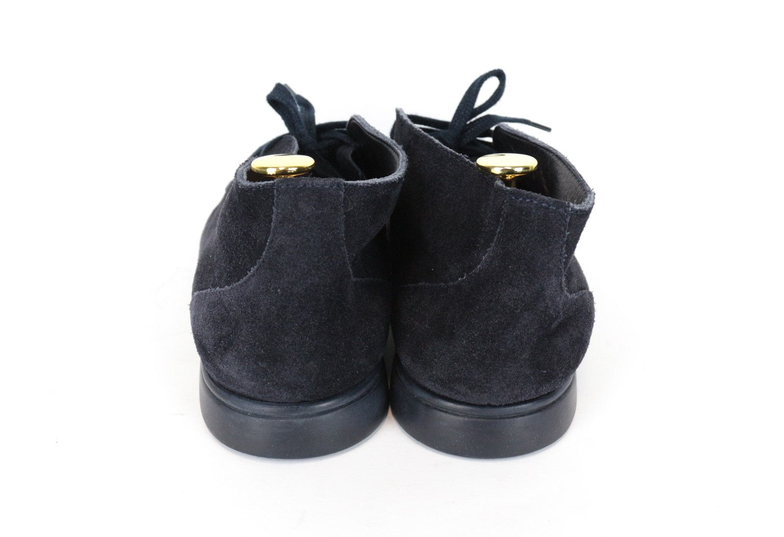 SUITSUPPLY Men's Shoes EU43 Navy Chukka High Top Lace-Up Suede Casual Look