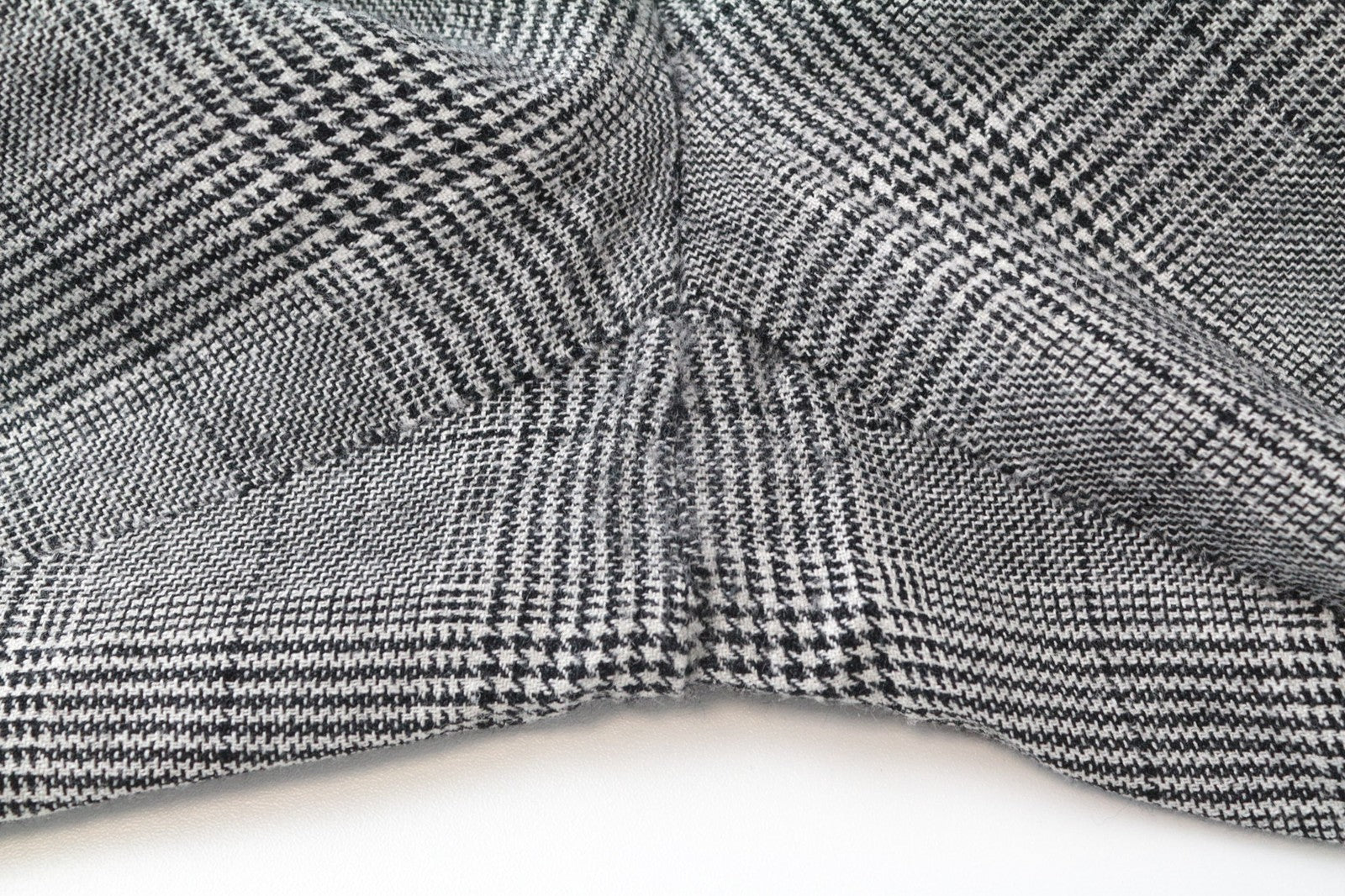 SUISTUDIO Women's Trousers UK10S Grey Glen Check Slim Wool Silk Linen Blend