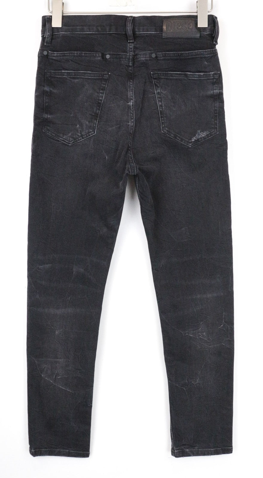 DIESEL D-Eetar 069DV Men's Jeans W27/L32 Black Ripped Taper Fit Stretch Cotton