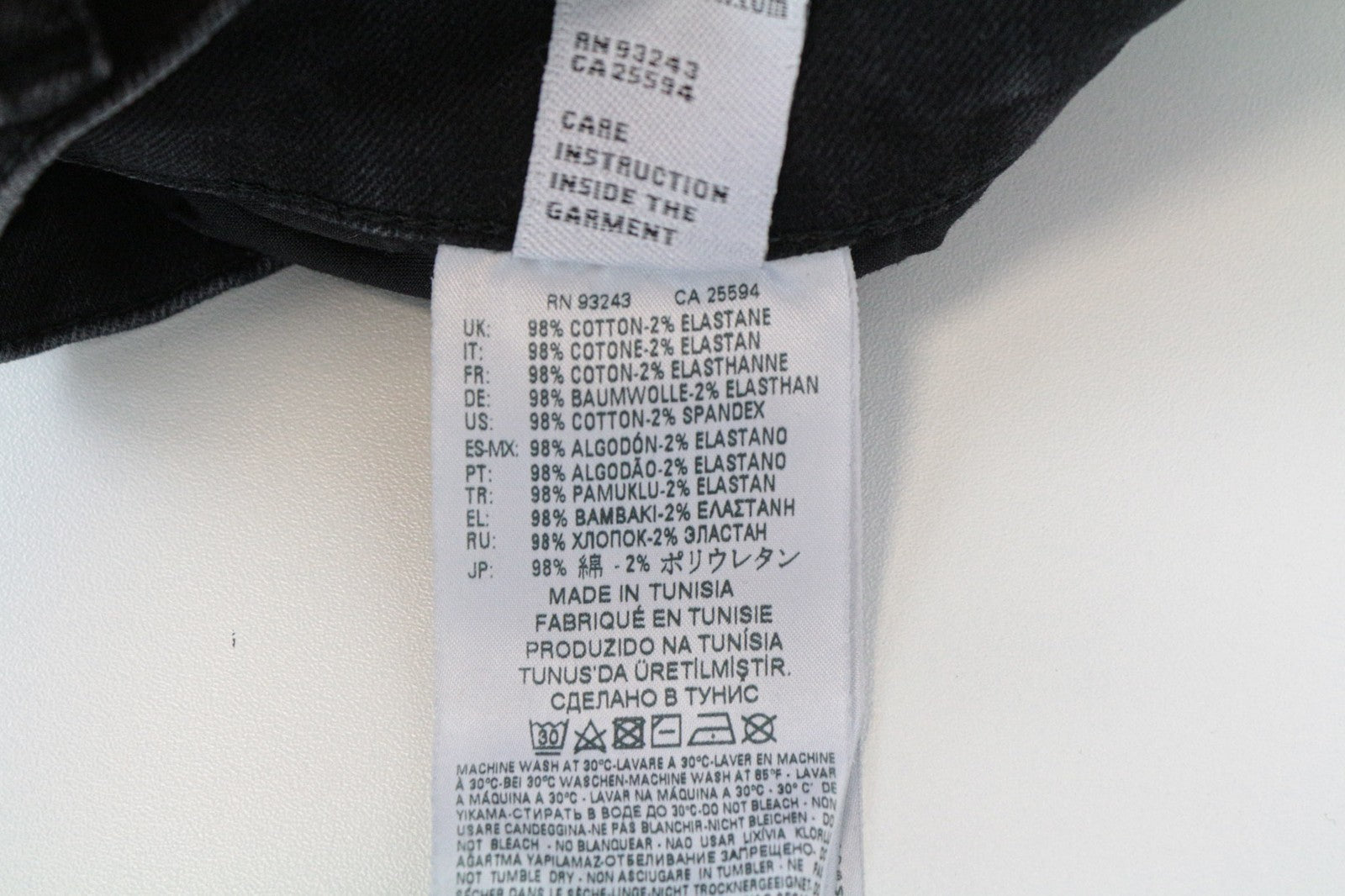 DIESEL D-Eetar 069DV Men's Jeans W27/L32 Black Ripped Taper Fit Stretch Cotton