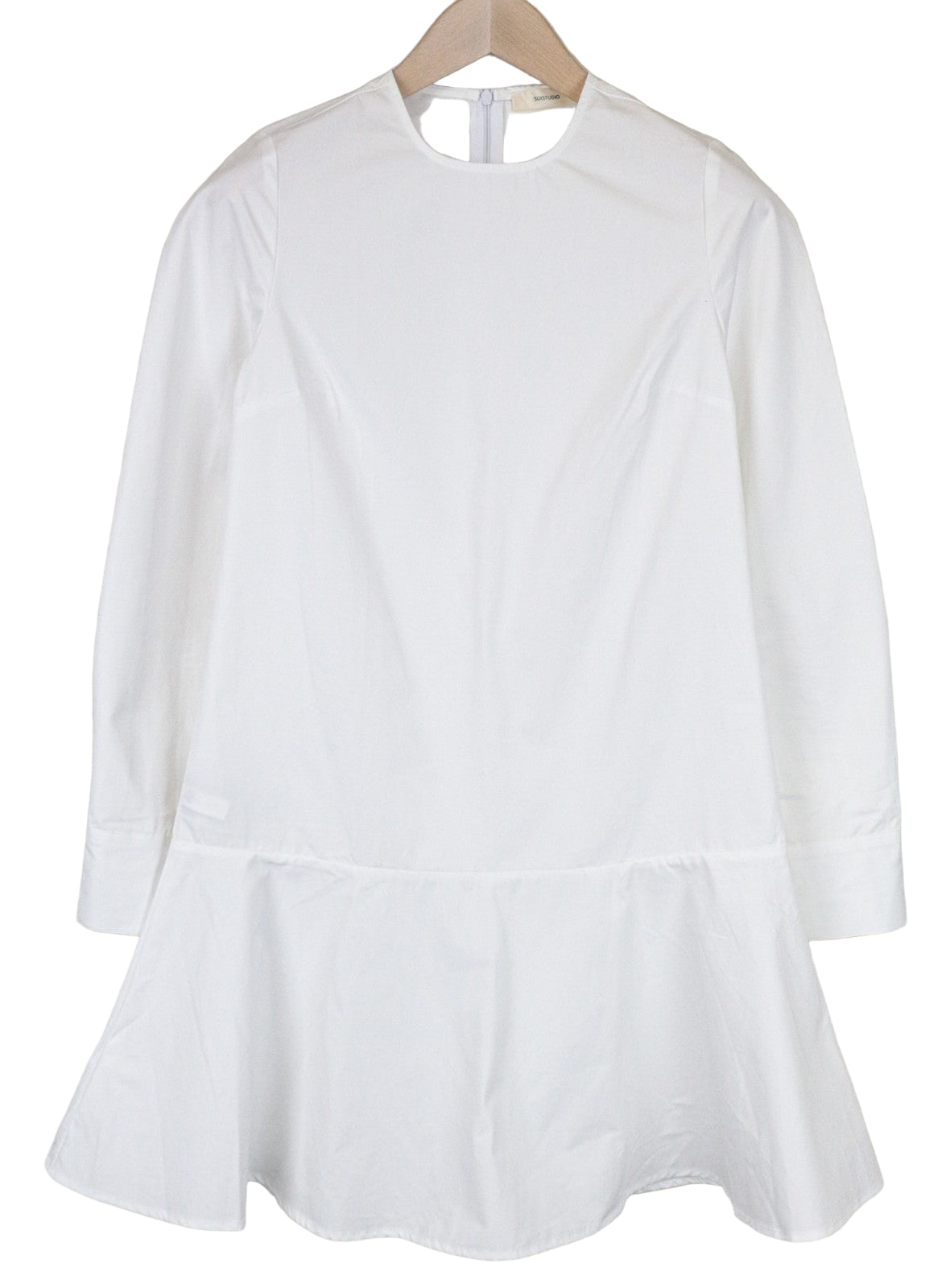 SUISTUDIO Dylan Women's Dress UK6R White Shirt Dress Cotton Tunic Long Sleeve