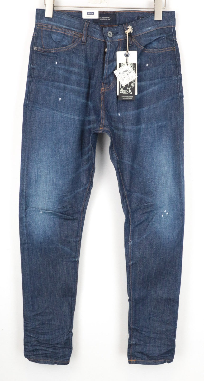 SCOTCH & SODA Stump Men's Jeans W30/L34 Cropped Loose Tapered Blue Washed