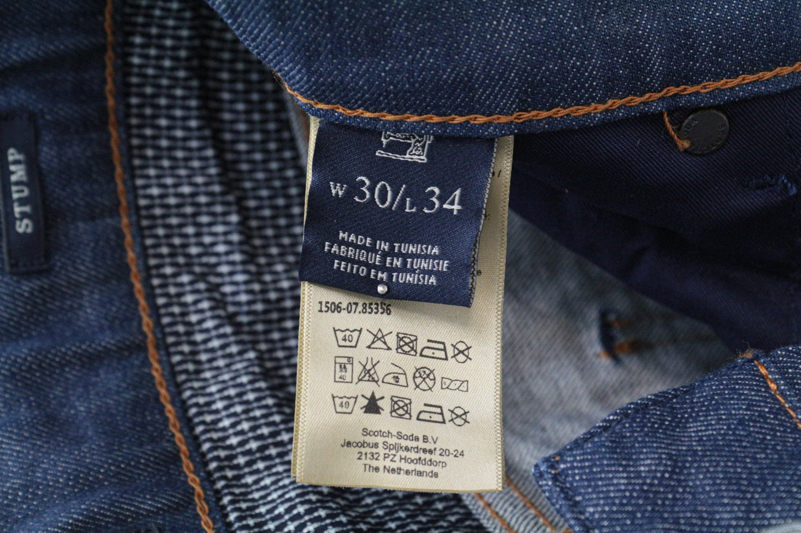 SCOTCH & SODA Stump Men's Jeans W30/L34 Cropped Loose Tapered Blue Washed