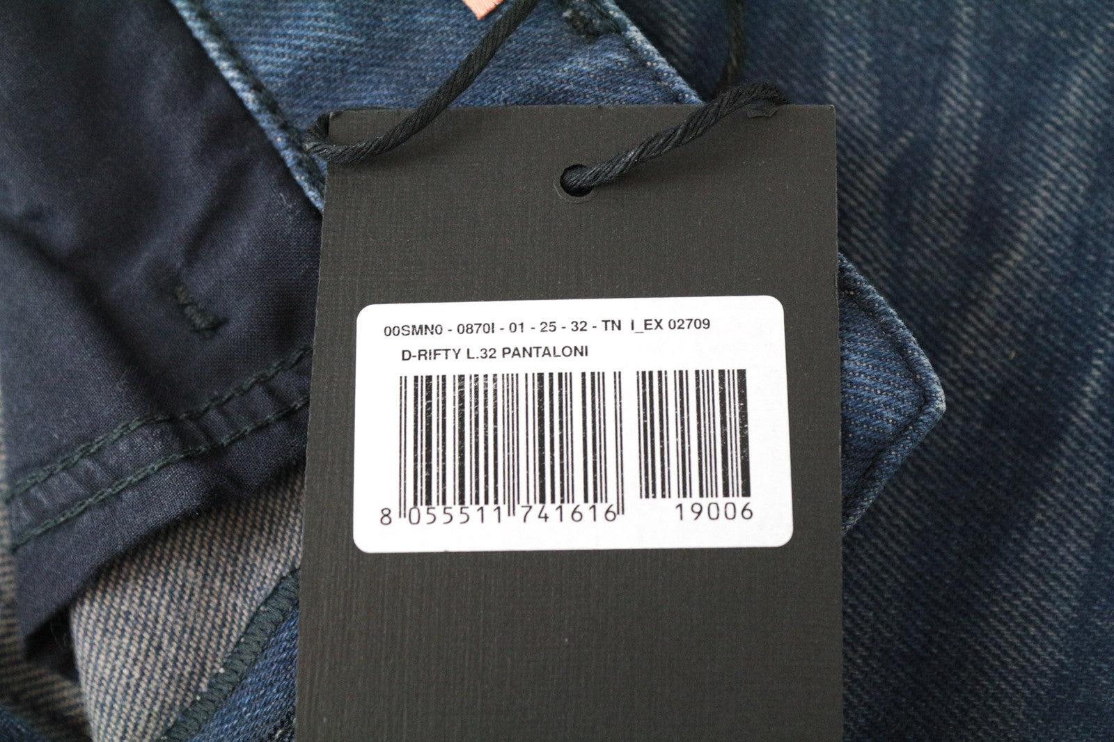 DIESEL D-Rifty 0870I Women's Jeans W25/L32 Slim Fit Blue Cotton Stretch Stained