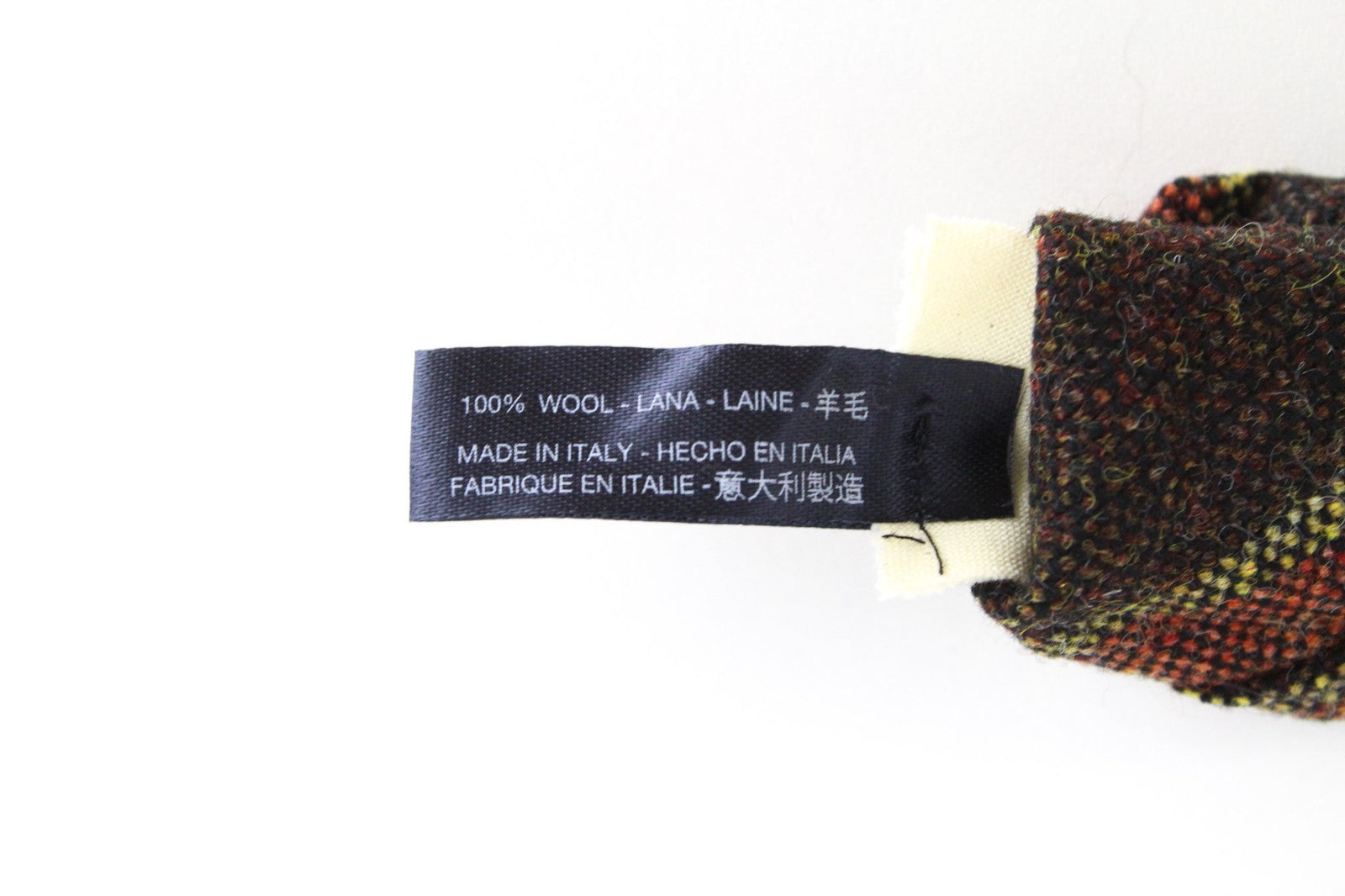 SUITSUPPLY Men's Tie ~150x8 Brown Wool Striped Pointed-End Formal Neckwear