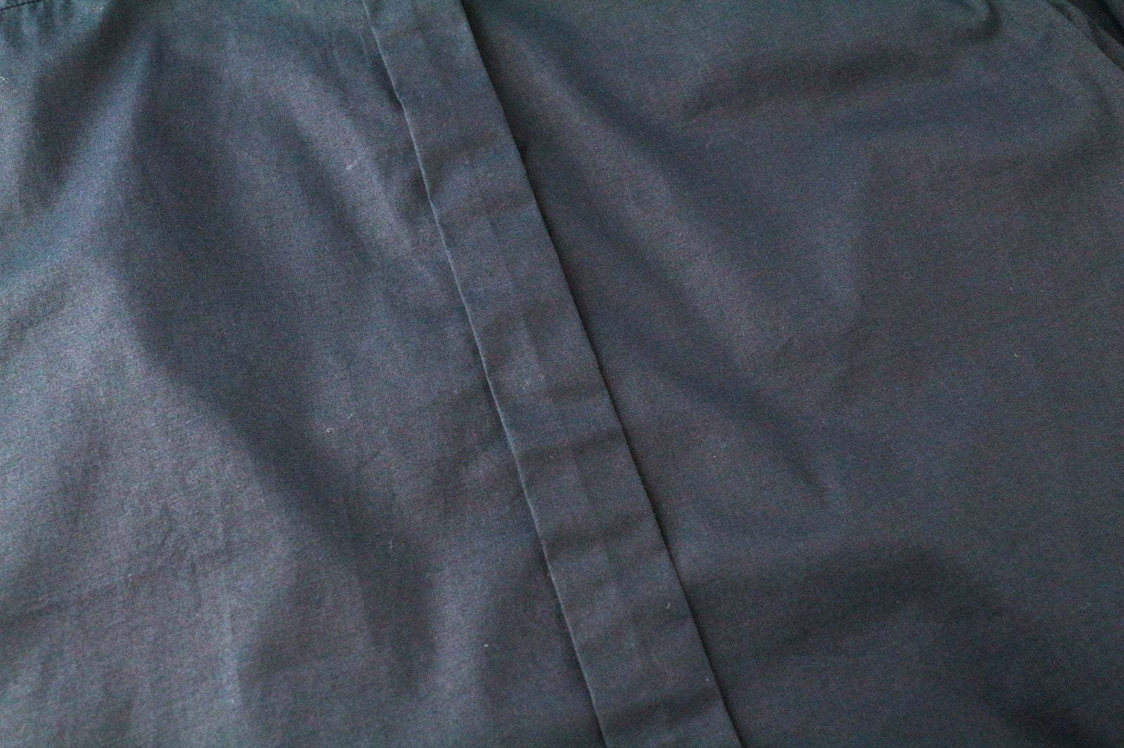 SUISTUDIO Women's Shirt 34R Navy Linen Blend Ruffled Sleeve Cotton Blouse