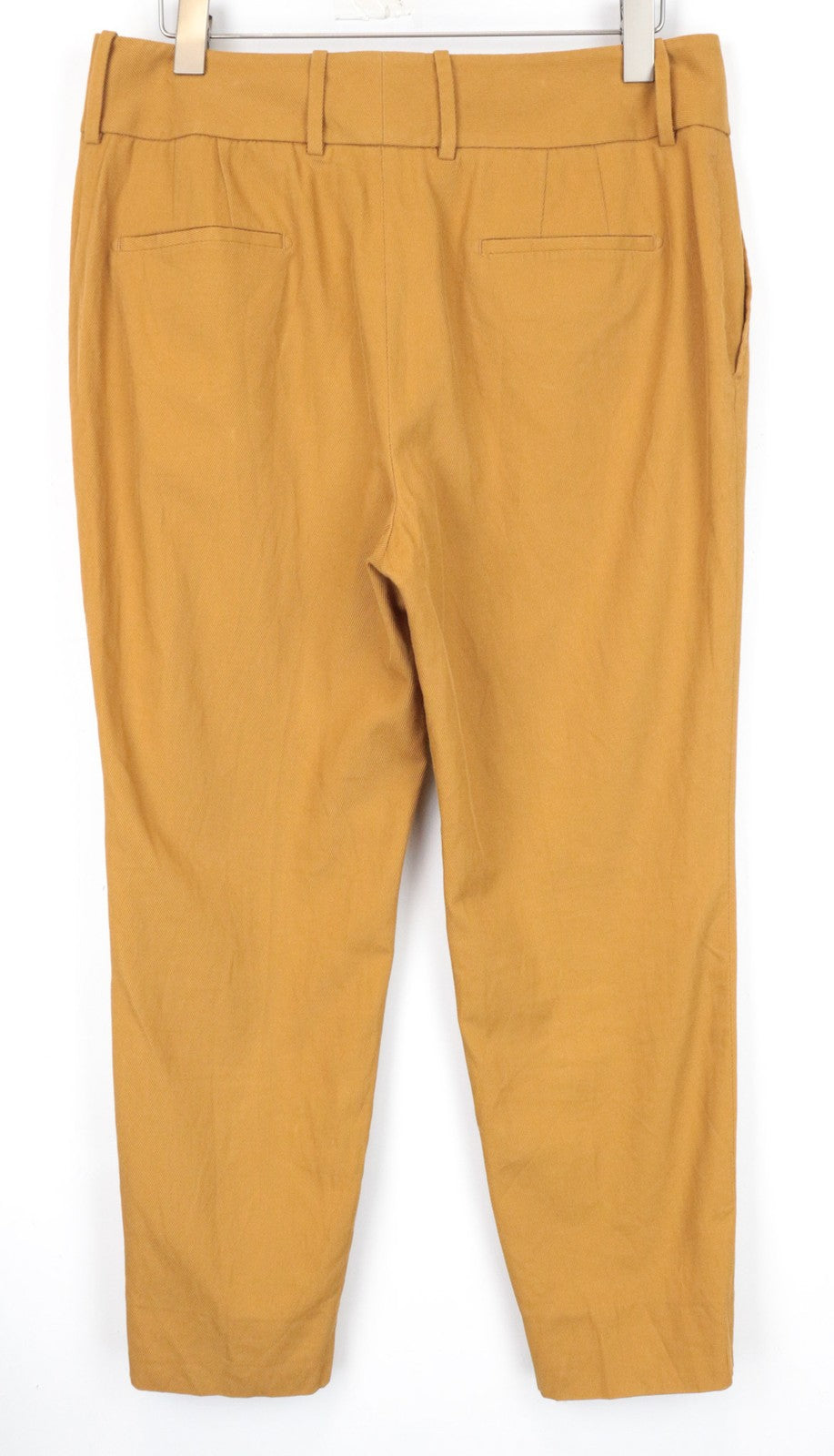 SUISTUDIO Lane Women's Trousers UK16R Brown Twill Slim Long Cotton Flat Front