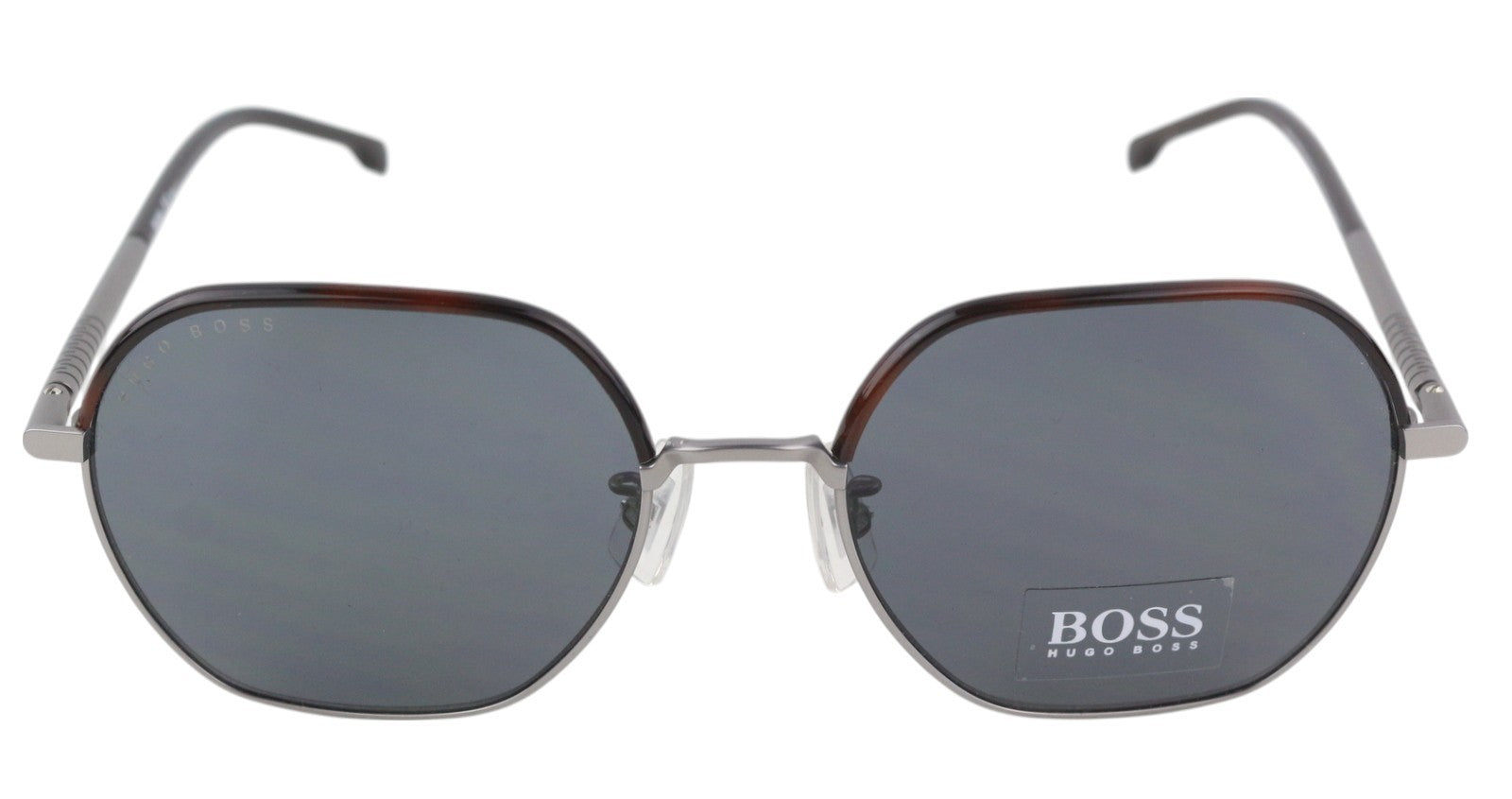 HUGO BOSS 1107/F/S Men Sunglasses OS Silver Tone Frame Tinted Square Unisex