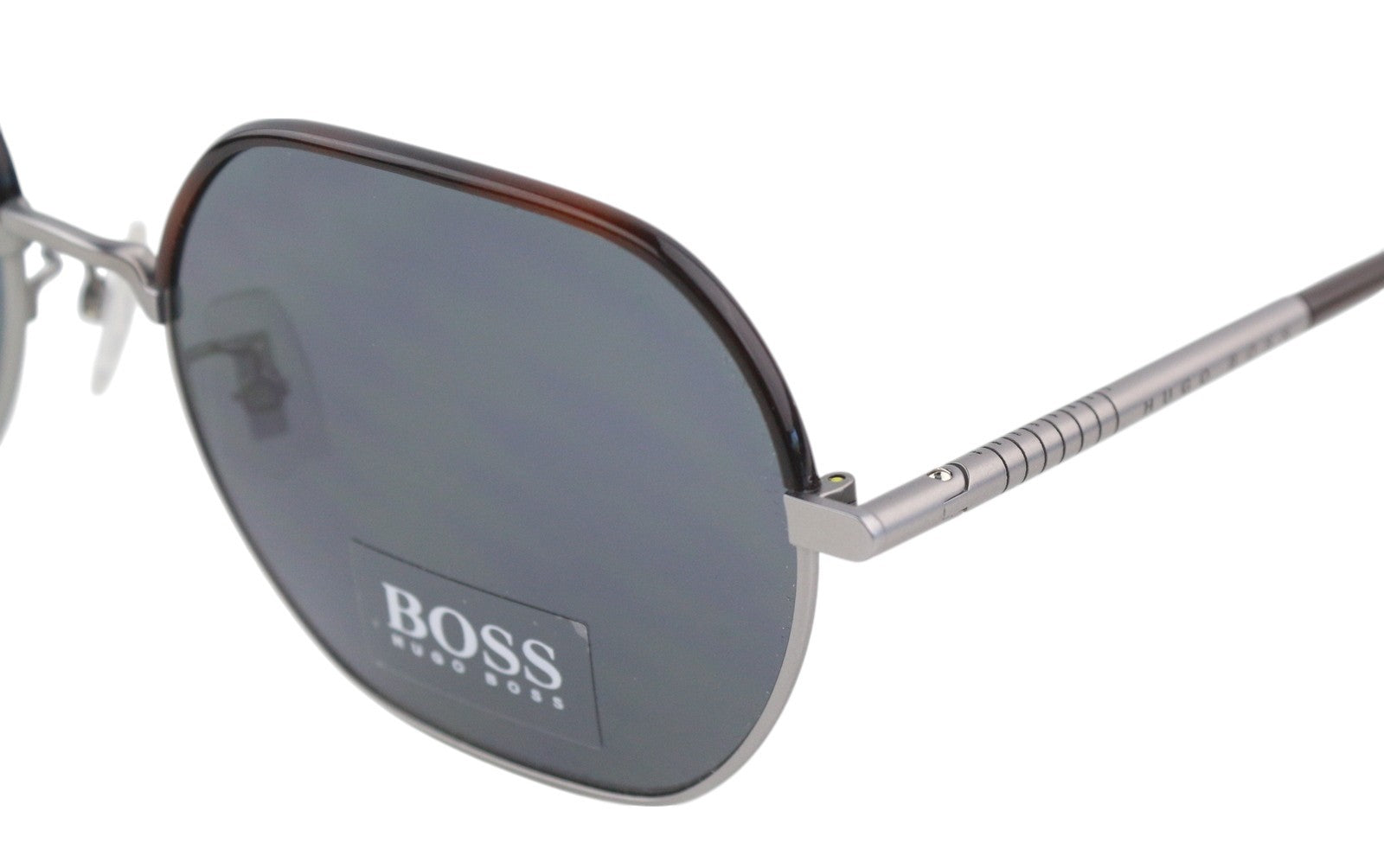 HUGO BOSS 1107/F/S Men Sunglasses OS Silver Tone Frame Tinted Square Unisex