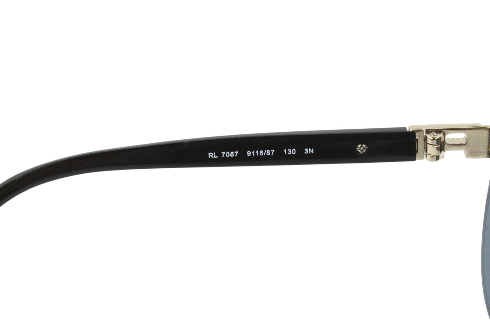 RALPH LAUREN 0RL7057 Women Sunglasses OS Black UV Protection Gold Detail Casual