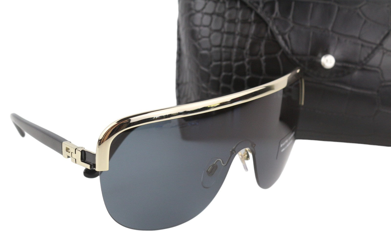 RALPH LAUREN 0RL7057 Women Sunglasses OS Black UV Protection Gold Details Casual